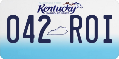 KY license plate 042ROI