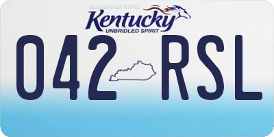 KY license plate 042RSL