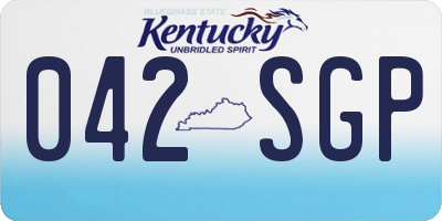 KY license plate 042SGP