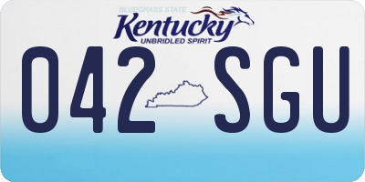 KY license plate 042SGU