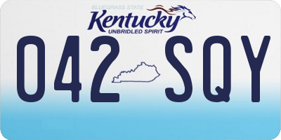 KY license plate 042SQY