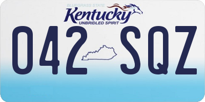 KY license plate 042SQZ