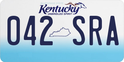 KY license plate 042SRA