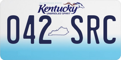 KY license plate 042SRC