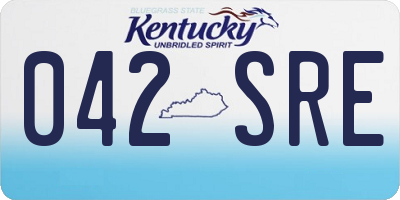 KY license plate 042SRE