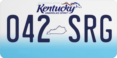 KY license plate 042SRG