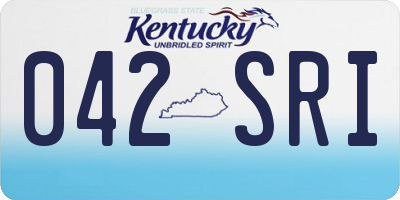 KY license plate 042SRI