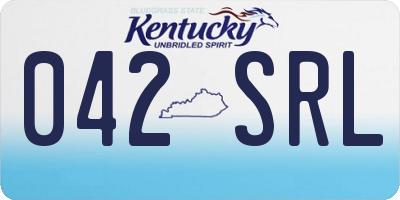 KY license plate 042SRL