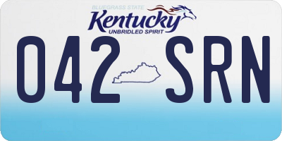 KY license plate 042SRN