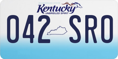 KY license plate 042SRO