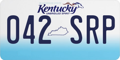 KY license plate 042SRP