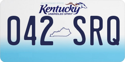 KY license plate 042SRQ