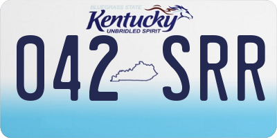 KY license plate 042SRR