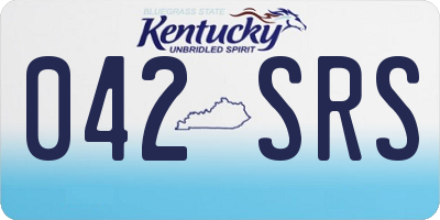 KY license plate 042SRS