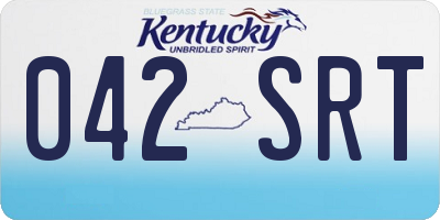 KY license plate 042SRT