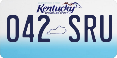 KY license plate 042SRU