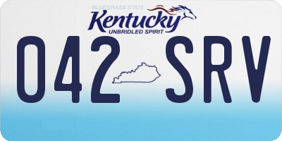 KY license plate 042SRV