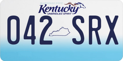 KY license plate 042SRX