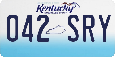 KY license plate 042SRY