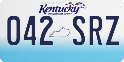 KY license plate 042SRZ