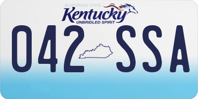 KY license plate 042SSA