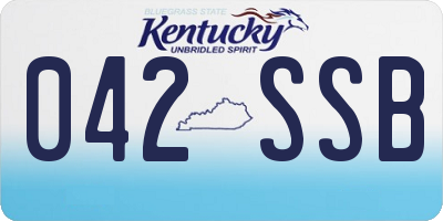 KY license plate 042SSB