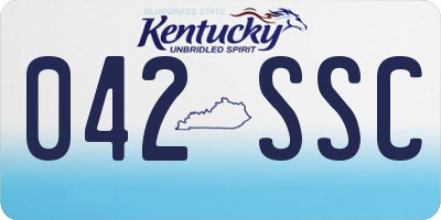 KY license plate 042SSC