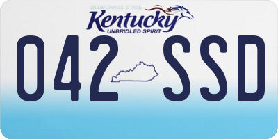 KY license plate 042SSD