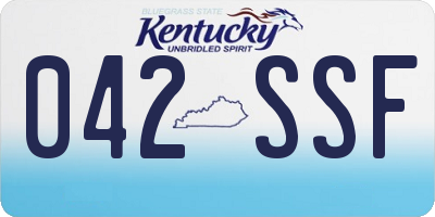 KY license plate 042SSF
