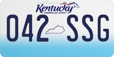 KY license plate 042SSG