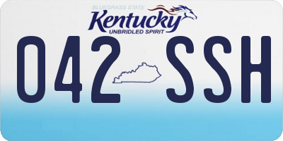 KY license plate 042SSH