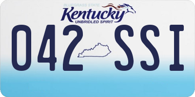 KY license plate 042SSI