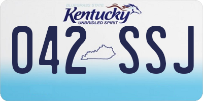 KY license plate 042SSJ
