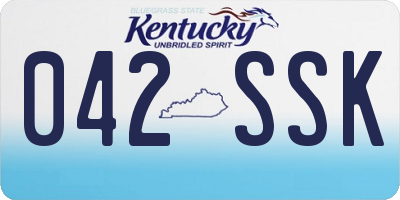 KY license plate 042SSK