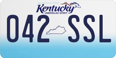 KY license plate 042SSL