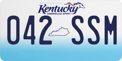 KY license plate 042SSM