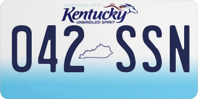 KY license plate 042SSN