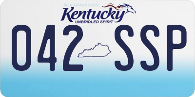 KY license plate 042SSP
