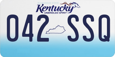KY license plate 042SSQ