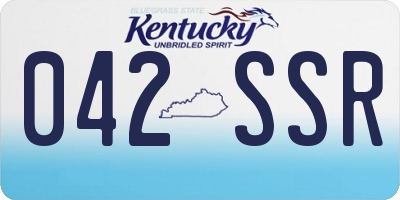 KY license plate 042SSR