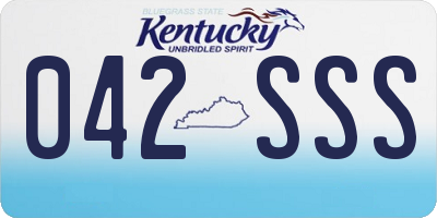 KY license plate 042SSS