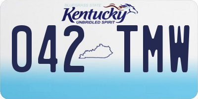 KY license plate 042TMW