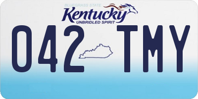 KY license plate 042TMY