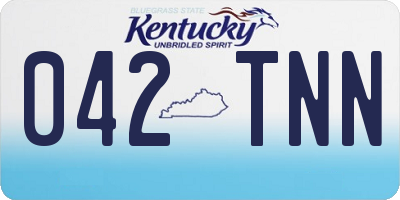 KY license plate 042TNN