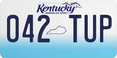 KY license plate 042TUP