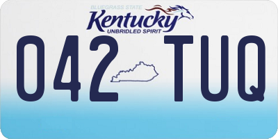 KY license plate 042TUQ