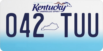 KY license plate 042TUU