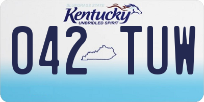 KY license plate 042TUW