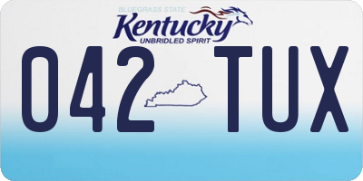 KY license plate 042TUX