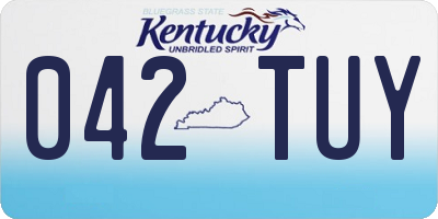 KY license plate 042TUY